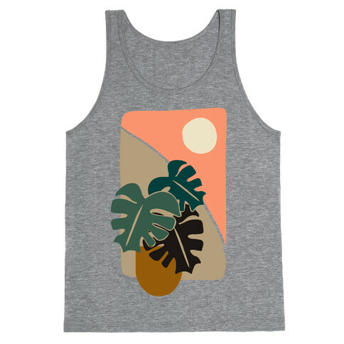 Minimalist Monstera Illustration Tank Top