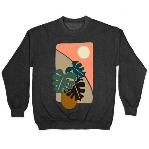 Minimalist Monstera Illustration Pullover