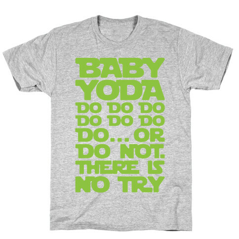 Baby Yoda Baby Shark Parody T-Shirt