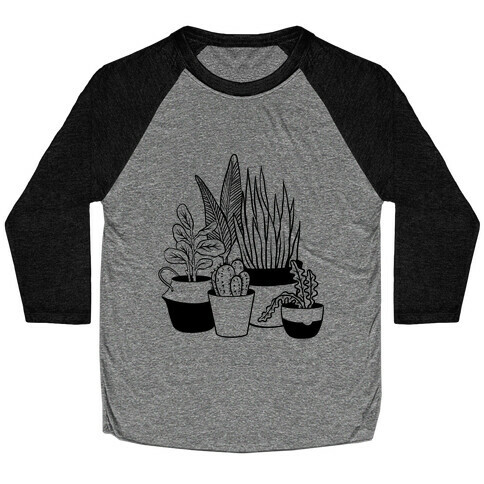 Houseplant Illustration Baseball Tee