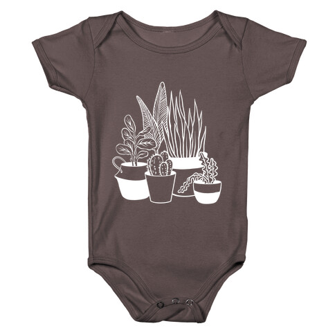 Houseplant Illustration Baby One-Piece