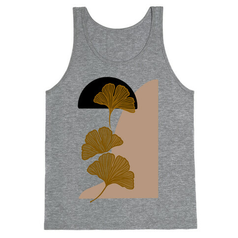 Minimalist Ginkgo Leaf Illustration Tank Top