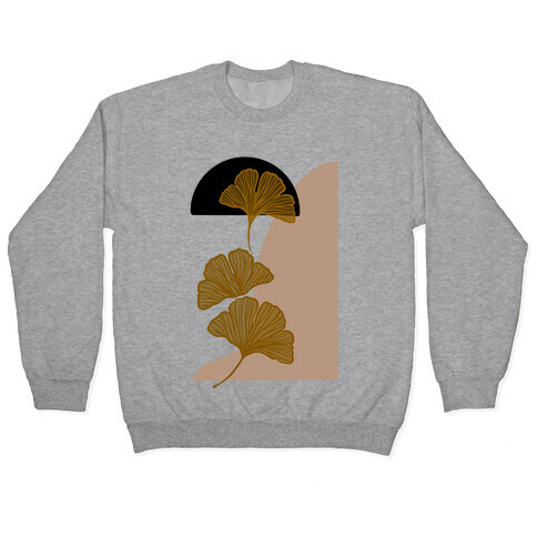 Minimalist Ginkgo Leaf Illustration Pullover