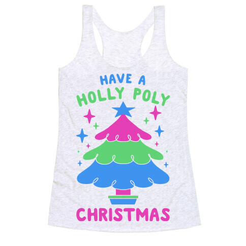 Have a Holly Poly Christmas Racerback Tank Top