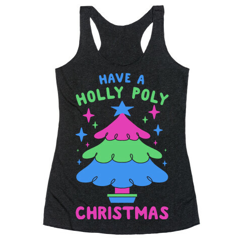 Have a Holly Poly Christmas Racerback Tank Top