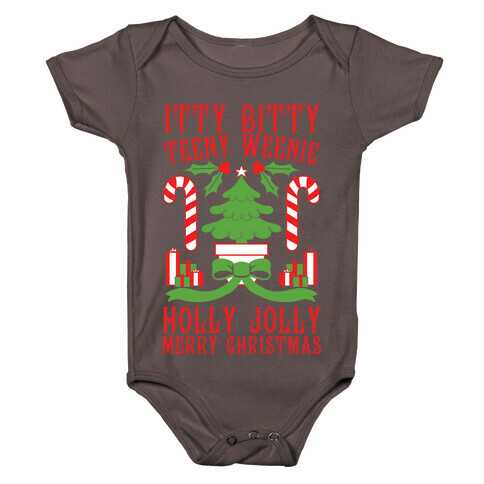 Itty Bitty Teeny Weenie Holly Jolly Merry Christmas Baby One-Piece