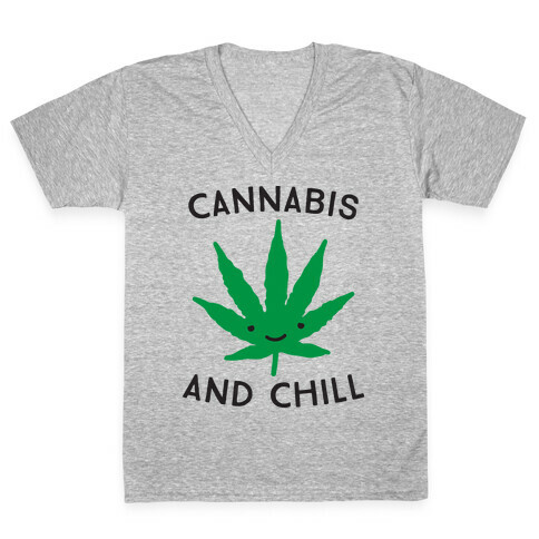 Cannabis And Chill V-Neck Tee Shirt