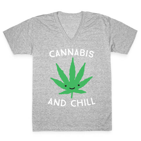 Cannabis And Chill V-Neck Tee Shirt