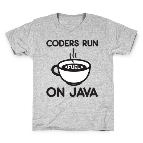 Coders Run On Java Kids T-Shirt