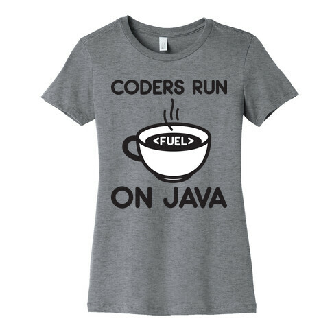 Coders Run On Java Womens T-Shirt