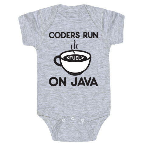 Coders Run On Java Baby One-Piece