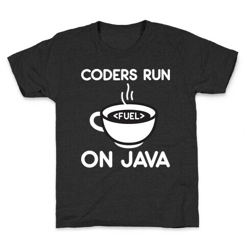 Coders Run On Java Kids T-Shirt