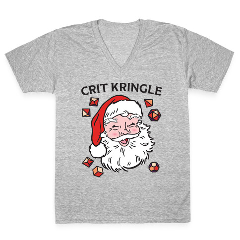 Crit Kringle Santa V-Neck Tee Shirt