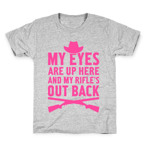 My Eyes Are Up Here Kids T-Shirt