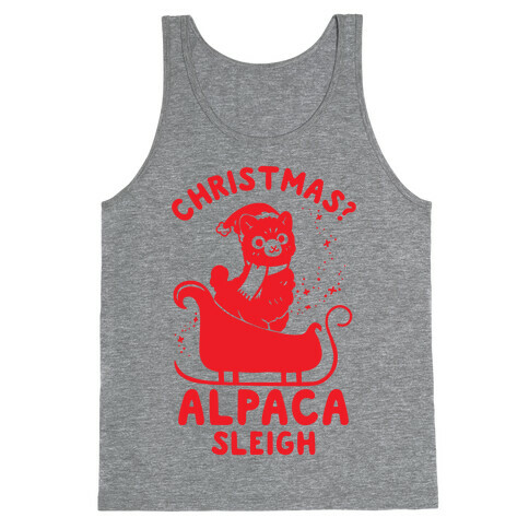 Christmas Alpaca Sleigh Tank Top