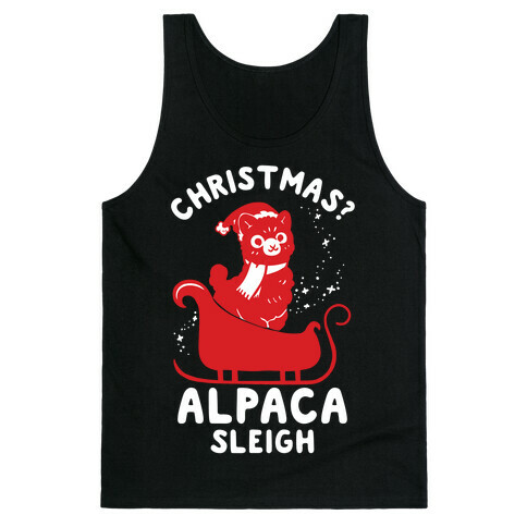 Christmas Alpaca Sleigh Tank Top