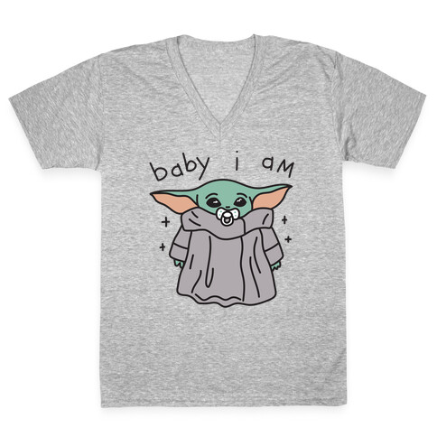 Baby I Am (Yoda) V-Neck Tee Shirt