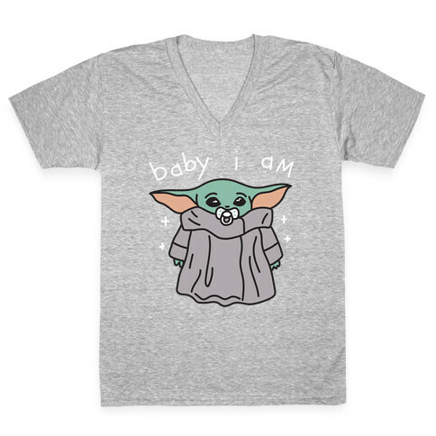 Baby I Am (Yoda) V-Neck Tee Shirt
