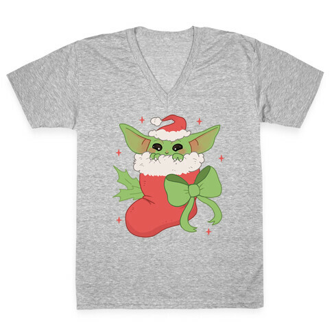 All I Want For Christmas Is Baby Yoda V-Neck Tee Shirt