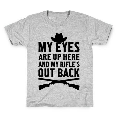 My Eyes Are Up Here Kids T-Shirt