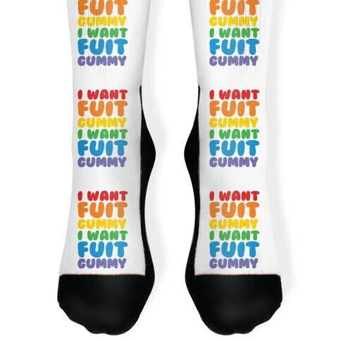 I Want Fuit Gummy Sock