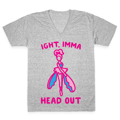 Ight Imma Head Out Skydancer Parody V-Neck Tee Shirt
