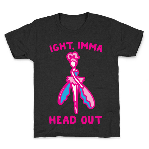 Ight Imma Head Out Skydancer Parody White Print Kids T-Shirt