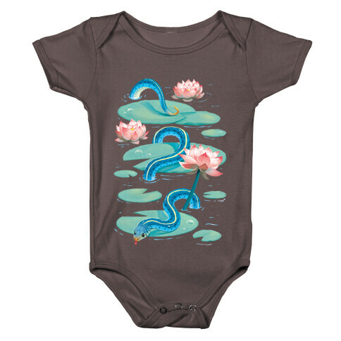 Garter Among Lily Pads Baby One-Piece