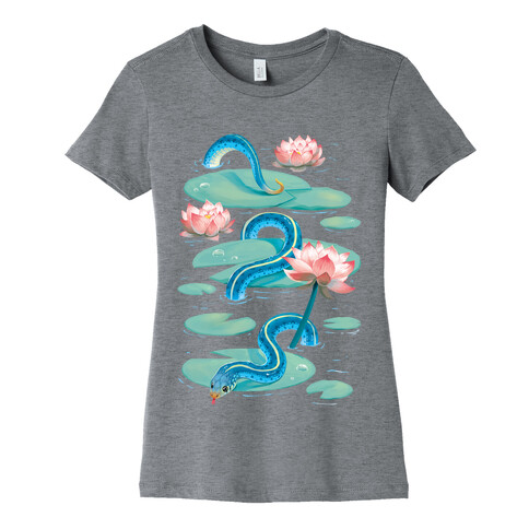 Garter Among Lily Pads Womens T-Shirt