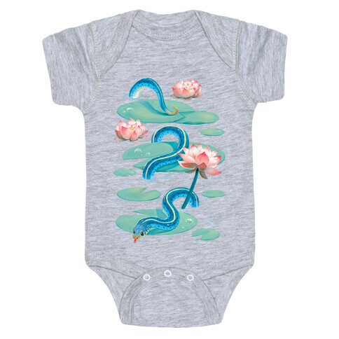 Garter Among Lily Pads Baby One-Piece