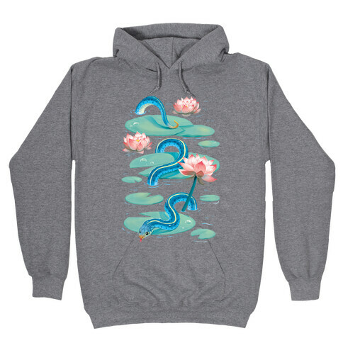 Garter Among Lily Pads Hooded Sweatshirt