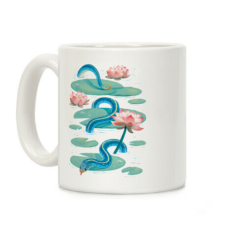 Garter Among Lily Pads Coffee Mug