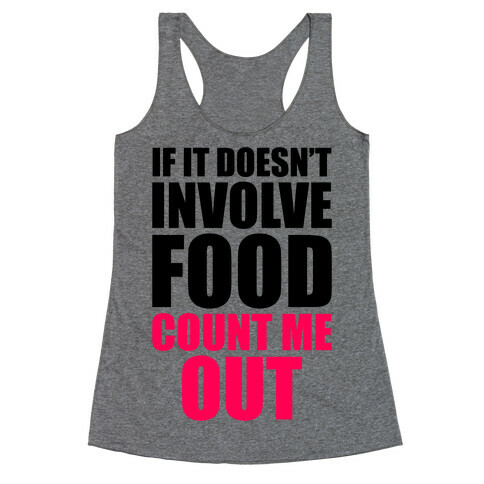 If It Doesn't Involve Food Racerback Tank Top