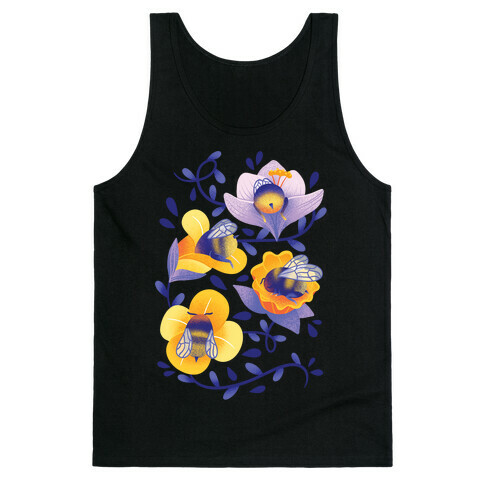 Sleepy Bumble Bee Butts Floral Tank Top