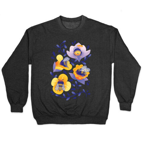 Sleepy Bumble Bee Butts Floral Pullover