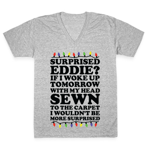 Surprised Eddie V-Neck Tee Shirt