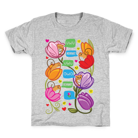 Harvest Mice Emoji Floral Pattern Kids T-Shirt