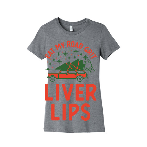 Eat My Road Grit Liver Lips Womens T-Shirt