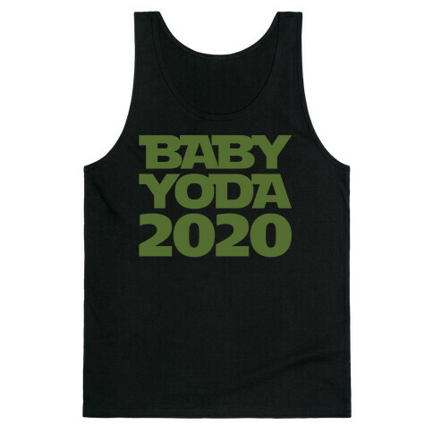 Baby Yoda 2020 Parody White Print Tank Top