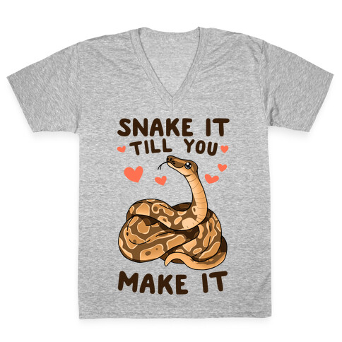 Snake it Till You Make It V-Neck Tee Shirt