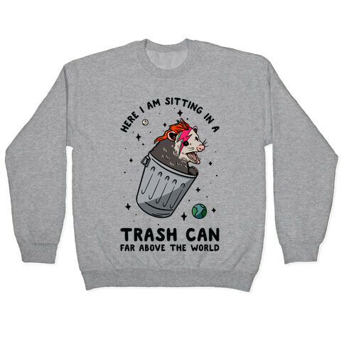 Here I am Sitting in a Trash Can Far Above the World Opossum Pullover