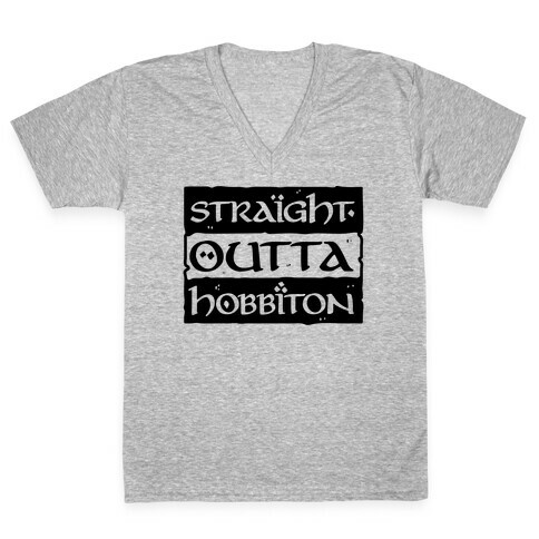 Straight Outta Hobbiton V-Neck Tee Shirt