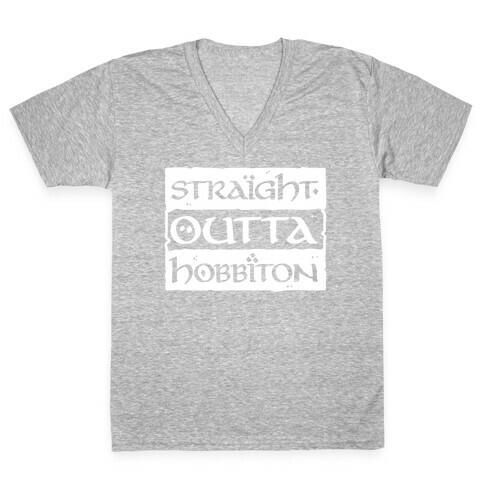 Straight Outta Hobbiton V-Neck Tee Shirt