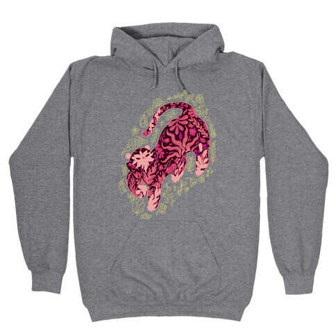 Floral Tiger  Hooded Sweatshirt