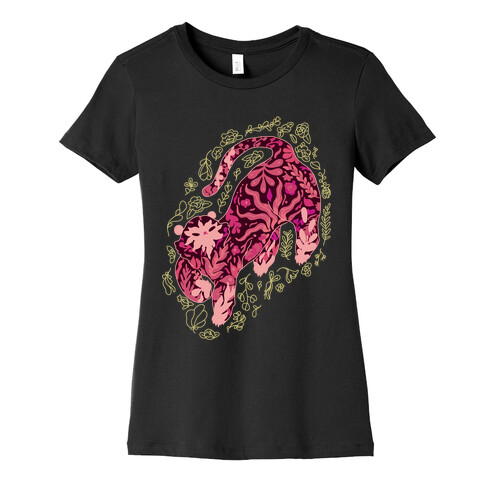 Floral Tiger  Womens T-Shirt