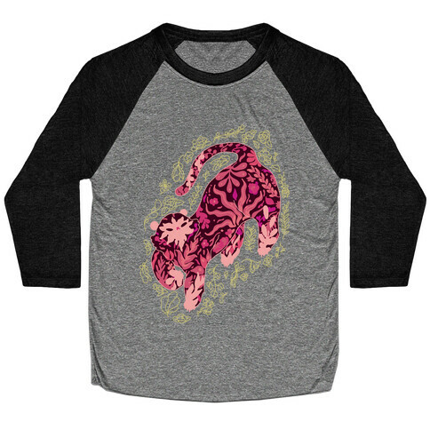 Floral Tiger  Baseball Tee