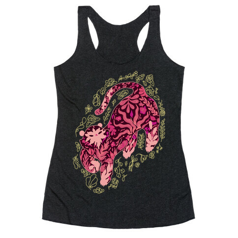 Floral Tiger  Racerback Tank Top