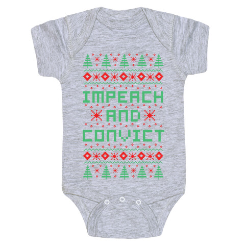 Impeach and Convict Ugly Sweater Baby One-Piece