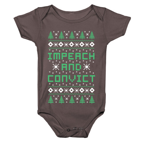 Impeach and Convict Ugly Sweater Baby One-Piece
