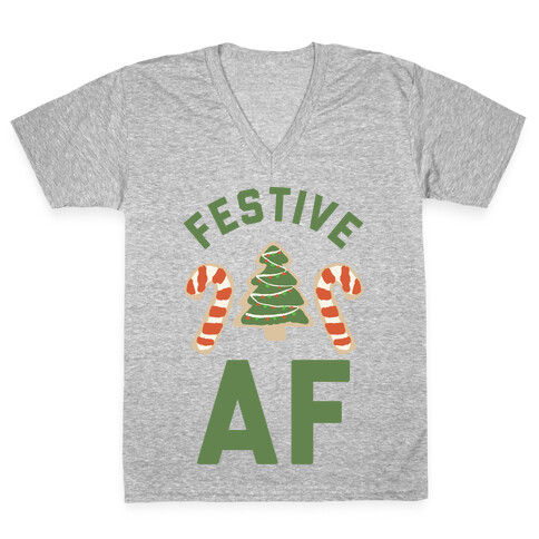 Festive AF V-Neck Tee Shirt